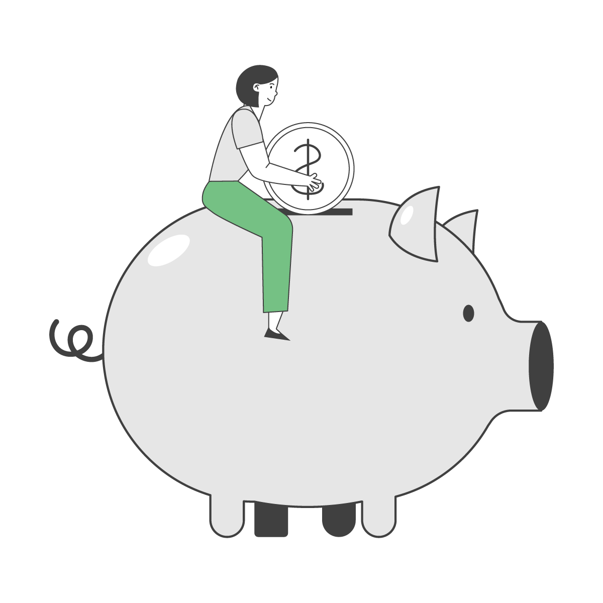 Ilustración alcancía Yanki